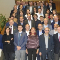 Representatives of SOMMa alliance, together with the former Secretary of State, Carmen Vela.
